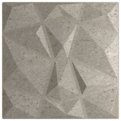vidaXL Paneles de pared 24 uds diamante gris hormigón 50x50cm XPS 6 m²