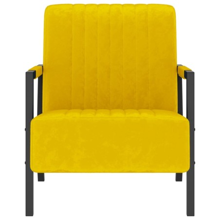 vidaXL Sillón de terciopelo amarillo mostaza