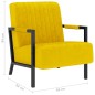 vidaXL Sillón de terciopelo amarillo mostaza vidaXL Sillón de terciopelo amarillo mostaza