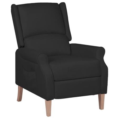 vidaXL Silla reclinable de tela negra