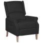 vidaXL Silla reclinable de tela negra
