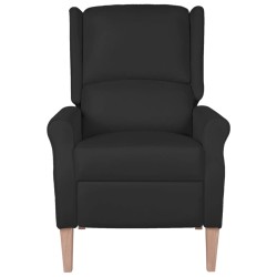 vidaXL Silla reclinable de tela negra