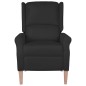 vidaXL Silla reclinable de tela negra