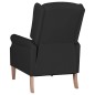 vidaXL Silla reclinable de tela negra