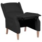 vidaXL Silla reclinable de tela negra