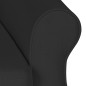 vidaXL Silla reclinable de tela negra