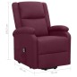 vidaXL Sillón elevable tela morado