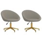 vidaXL Sillas de comedor 2 unidades terciopelo gris claro vidaXL Sillas de comedor 2 unidades terciopelo gris claro