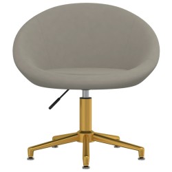 vidaXL Sillas de comedor 2 unidades terciopelo gris claro