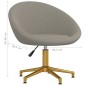 vidaXL Sillas de comedor 2 unidades terciopelo gris claro vidaXL Sillas de comedor 2 unidades terciopelo gris claro
