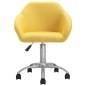vidaXL Sillas de comedor giratorias 2 unidades tela amarillo