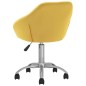 vidaXL Sillas de comedor giratorias 2 unidades tela amarillo
