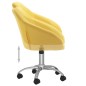 vidaXL Sillas de comedor giratorias 2 unidades tela amarillo