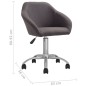 vidaXL Sillas de comedor giratorias 2 unidades tela gris taupe vidaXL Sillas de comedor giratorias 2 unidades tela gris taupe