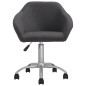 vidaXL Sillas de comedor giratorias 2 unidades tela gris oscuro vidaXL Sillas de comedor giratorias 2 unidades tela gris oscuro