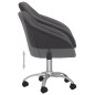 vidaXL Sillas de comedor giratorias 2 unidades tela gris oscuro vidaXL Sillas de comedor giratorias 2 unidades tela gris oscuro