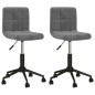 vidaXL Sillas de comedor giratorias 2 unidades terciopelo gris oscuro vidaXL Sillas de comedor giratorias 2 unidades terciopelo gris oscuro