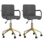 vidaXL Sillas de comedor giratorias 2 unidades terciopelo gris oscuro vidaXL Sillas de comedor giratorias 2 unidades terciopelo gris oscuro