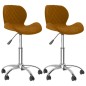 vidaXL Sillas de comedor giratorias 2 unidades terciopelo marrón vidaXL Sillas de comedor giratorias 2 unidades terciopelo marrón