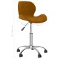 vidaXL Sillas de comedor giratorias 2 unidades terciopelo marrón vidaXL Sillas de comedor giratorias 2 unidades terciopelo marrón