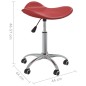 vidaXL Sillas de comedor giratorias 2 uds cuero sintético rojo tinto vidaXL Sillas de comedor giratorias 2 uds cuero sintético rojo tinto