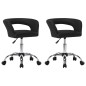 vidaXL Sillas de comedor 2 unidades cuero sintético negro