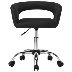 vidaXL Sillas de comedor 2 unidades cuero sintético negro