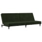 vidaXL Sofá cama de 2 plazas terciopelo verde oscuro vidaXL Sofá cama de 2 plazas terciopelo verde oscuro