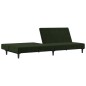 vidaXL Sofá cama de 2 plazas terciopelo verde oscuro vidaXL Sofá cama de 2 plazas terciopelo verde oscuro