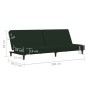 vidaXL Sofá cama de 2 plazas terciopelo verde oscuro vidaXL Sofá cama de 2 plazas terciopelo verde oscuro