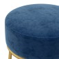 vidaXL Hocker redondo azul terciopelo vidaXL Hocker redondo azul terciopelo