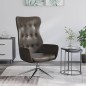 vidaXL Sillón de relax de cuero sintético marrón brillante