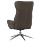 vidaXL Sillón de relax de cuero sintético marrón brillante