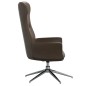 vidaXL Sillón de relax de cuero sintético marrón brillante