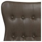 vidaXL Sillón de relax de cuero sintético marrón brillante