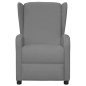 vidaXL Sillón orejero reclinable de cuero sintético gris vidaXL Sillón orejero reclinable de cuero sintético gris