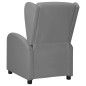 vidaXL Sillón orejero reclinable de cuero sintético gris vidaXL Sillón orejero reclinable de cuero sintético gris