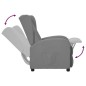 vidaXL Sillón orejero reclinable de cuero sintético gris vidaXL Sillón orejero reclinable de cuero sintético gris
