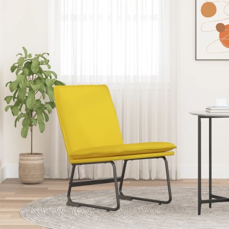 vidaXL Sillón de relax tela amarillo claro 52x75x76 cm