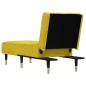 vidaXL Sofá diván de terciopelo amarillo vidaXL Sofá diván de terciopelo amarillo