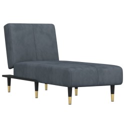 vidaXL Sofá diván de terciopelo gris oscuro