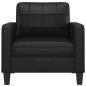 vidaXL Sillón cuero sintético negro 60 cm vidaXL Sillón cuero sintético negro 60 cm