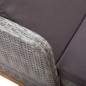vidaXL Tumbona de ratán sintético y madera maciza de acacia gris vidaXL Tumbona de ratán sintético y madera maciza de acacia gris