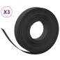 vidaXL Borduras de jardín 3 uds polietileno negro 10 m 10 cm vidaXL Borduras de jardín 3 uds polietileno negro 10 m 10 cm