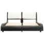 vidaXL Estructura cama con LED cuero sintético negro blanco 140x200 cm vidaXL Estructura cama con LED cuero sintético negro blanco 140x200 cm