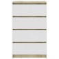 vidaXL Aparador madera contrachapada blanco roble Sonoma 60x35x98,5 cm vidaXL Aparador madera contrachapada blanco roble Sonoma 60x35x98,5 cm