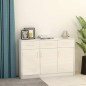 vidaXL Aparador de madera contrachapada blanco 110x30x75 cm vidaXL Aparador de madera contrachapada blanco 110x30x75 cm