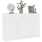 vidaXL Aparador de madera contrachapada blanco 110x30x75 cm vidaXL Aparador de madera contrachapada blanco 110x30x75 cm