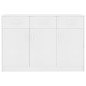 vidaXL Aparador de madera contrachapada blanco 110x30x75 cm vidaXL Aparador de madera contrachapada blanco 110x30x75 cm
