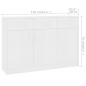vidaXL Aparador de madera contrachapada blanco 110x30x75 cm vidaXL Aparador de madera contrachapada blanco 110x30x75 cm